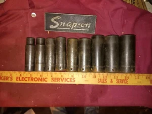 Vintage Snap On 1/2"dr Impact Deep Socket Set(9pcs) 1/2"-1" Flank Dr - Picture 1 of 6