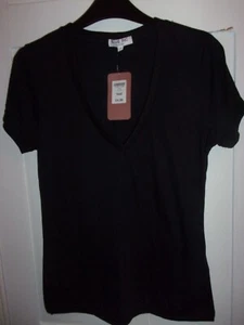 Blue Inc Ladies Top Black V-neck BNWT Goth Size small - Picture 1 of 1