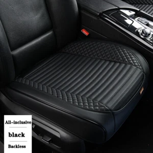 Car Seat Cover Genuine Leather Breathable Pad For Chair Cushion Anti-skid Black - Picture 1 of 10