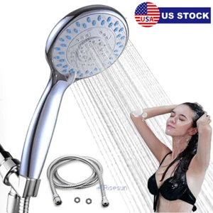 New 5 Spray Settings High Pressure Handheld Shower Head Bathroom Kit w/ 59" Hose - Picture 1 of 19
