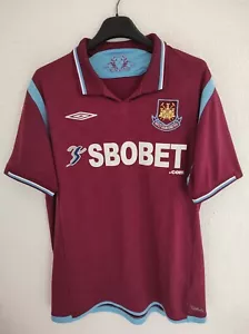 WEST HAM UNITED 2009-2010 camiseta shirt trikot maillot maglia L - Foto 1 di 6