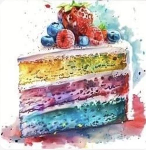 BIRTHDAY CAKE (7) CROSS STITCH PATTERN - Picture 1 of 2