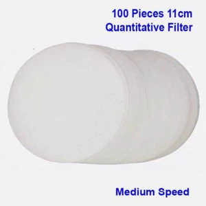 100 Pcs 11cm Medium Speed Quantitative Filter Paper Filtration Laboratory Supply - Picture 1 of 1