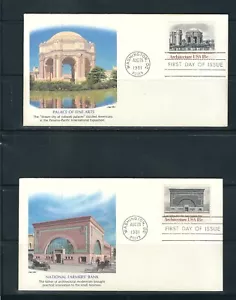USA SC # 1928-1931 Architecture FDC . Fleetwood Cachet - Picture 1 of 2