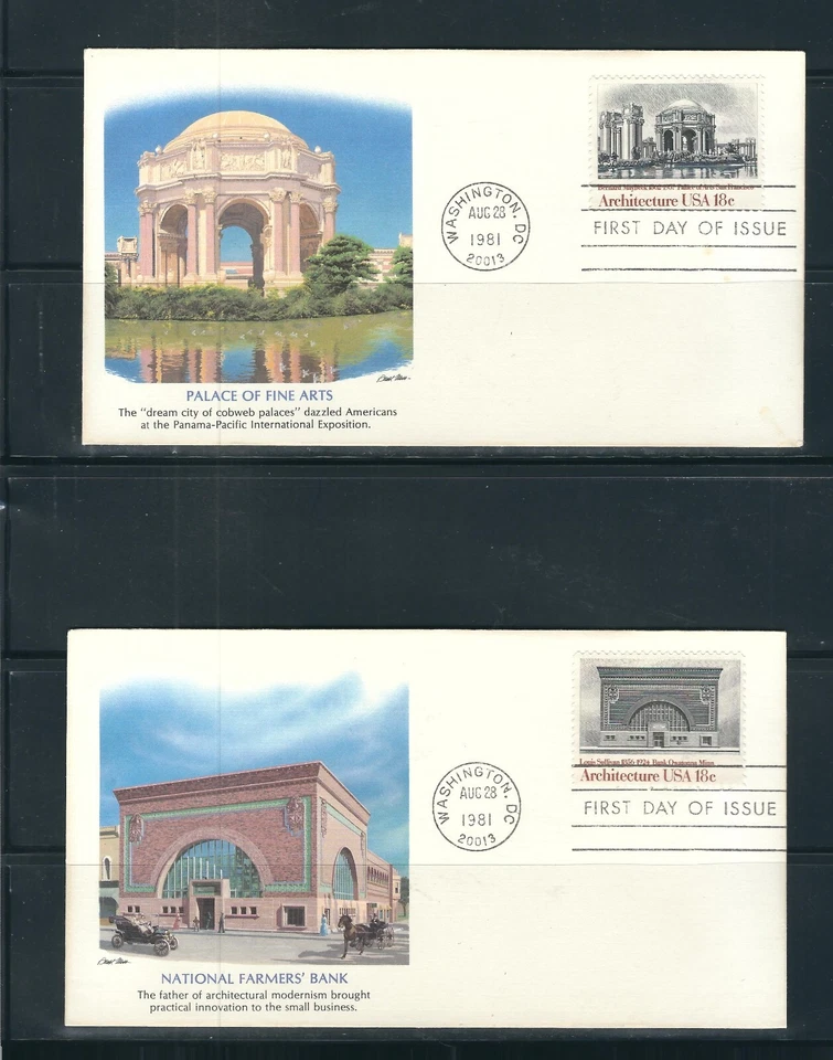 USA SC # 1928-1931 Architecture FDC . Fleetwood Cachet - Image 1 of 2