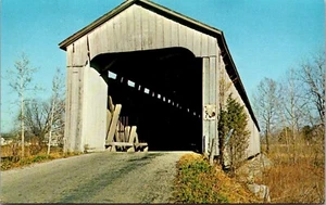 Postkarte Fairfield Indiana Fairfield überdachte Brücke verschwindet bald für immer - Bild 1 von 2