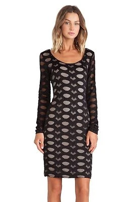 NWT 389 BCBG MAXAZRIA DRESS KNEE LENGTH TANYA BLACK 2XS XXS XS S 00 0 2 4 6 LACE - Image 1 of 4