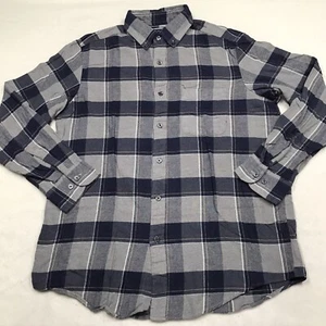 CLUB ROOM Flanell Hemd Herren M blau grau Block kariert Grunge Outdoor Gorpcore - Bild 1 von 15