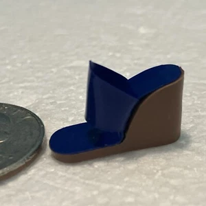 Barbie vintage años 60 PAK azul tostado pie derecho cuña zapato tacón - Imagen 1 de 9
