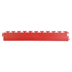 PVC COIN DOT INTERLOCKING GARAGE TILES - STRAIGHT RAMPS - RED - Picture 1 of 1