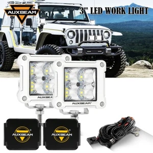 AUXBEAM 3" LED Work Light Cube Pods Spot Beam OffRoad Lights Truck Driving Fog - Picture 1 of 12