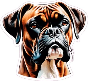 Calcomanía de vinilo calcomanía de ventana calcomanía de cara de perro bulldog cachorro cachorro boxer - Imagen 1 de 1