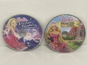 Barbie: A Fashion Fairytale & Barbie Princess Charm School Lot (2) DVDs No Cases - Picture 1 of 1