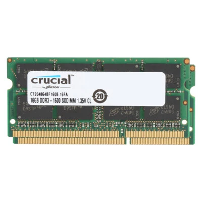 Crucial Kit 32GB (2x 16GB) DDR3L 16GB 1600MHz SODIMM 1.35V 2Rx8 Laptop Memory - Image 1 of 4