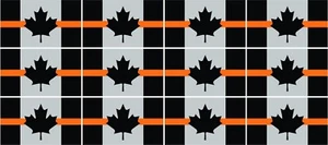12 - 2" Thin Orange Canada Canadian Subdued Flag Decal Sticker Search Rescue SAR - Bild 1 von 1