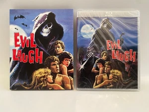 Evil Laugh Vinegar Syndrome EE. UU. BLU-RAY Slipcover culto años 80 SOV basura horror - Imagen 1 de 7