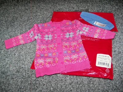 Conjunto de suéter y diadema American Girl Holiday 2012 exclusivo de la tienda l NUEVO en bolsa Foto 1 de 4