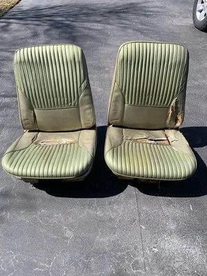 Pontiac Olds Chevy Buick 442 GTO GS SS 1968 canastilla verde asientos núcleos y pistas GM Foto 1 de 4