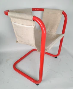 Sedia poltroncina vintage'70 IKEA KADETT Thomas Jelinek tubolare arancio-XXX - Foto 1 di 14