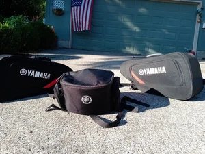 Genuine Yamaha Soft Throw-Over Saddlebags & Tank / Tail Bag 3-Piece Luggage Set - Picture 1 of 14