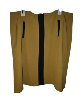 💛🖤 Женская юбка-карандаш Worthington 18 Вт горчичный и черный цветной блок — с подкладкой  - Изображение 1 из 4