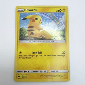 Pikachu 28/73 Sequin Holo General Mills Promo Pokémon Card Shining Legends - MP - Picture 1 of 3