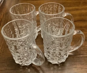 Vintage Cut glass Mugs. Set Of 4. Each Mug 1.4 lbs. 5 in. x 3.25 diameter. - Picture 1 of 6
