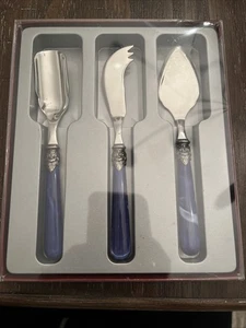 Inox Italia Napoleón Azul Juego de 3 Piezas Queso Acero Inoxidable 18/10 En Caja - Imagen 1 de 11