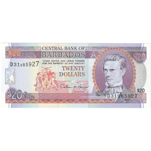 Barbados, 20 Dollars, KM:72, UNZ - Picture 1 of 2