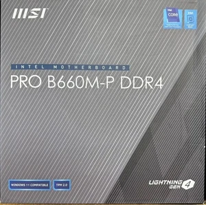 MSI LGA1700 Motherboard PRO B660M-P DDR4 Intel B660 for 12/13/14th Core i9/7/5/3 - Picture 1 of 10