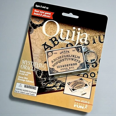 OUIJA Board Keychain Mini Travel Game #535-0 Hasbro Basic Fun 1998 NEW Old Stock - Image 1 of 4