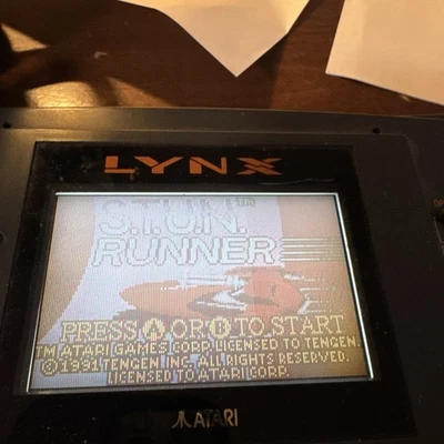 S.T.U.N. Runner (Atari Lynx, 1991) Tested - Image 1 of 3