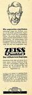 Zeiss Punktal Das perfect Eyeglass CARL ZEISS Reklama historyczna z 1930 roku
