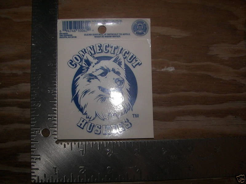 Connecticut Huskies 3 3/4" ventana adhesiva universidad Foto 1 de 1