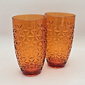 Set of 2 Phantom Chef 19oz Orange Ombre Acrylic Tumblers Shatterproof Cups - Picture 1 of 9