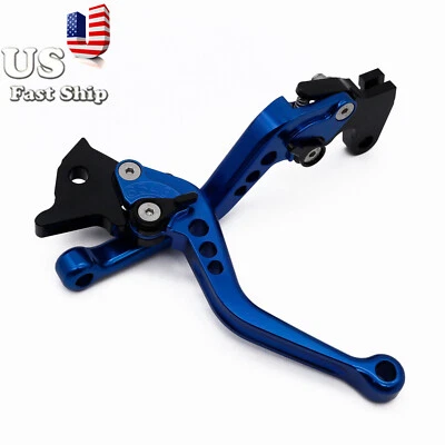 Alavancas de embreagem de freio curto CNC alça para Suzuki GSXR750 2006-2010 2008 09 azul - Imagem 1 de 4