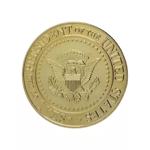 2021-2025 Gold Commemorative Plated Collectible Bitcoin Coin Donald Trump - Picture 1 of 5