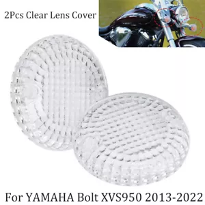 2X Cubierta de lente de luz de señal de giro delantera para Yamaha XVS 950 SPEC BOLT 950 2013-up - Imagen 1 de 9