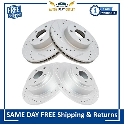 Новый комплект перфорированных тормозных роторов подходит для Subaru Impreza Legacy Outback 2000-2016 годов выпуска - Изображение 1 из 4