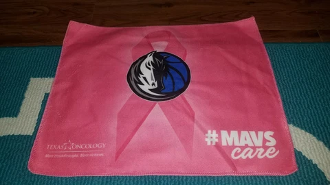 Dallas Mavericks Rally Towel Pink Breast Cancer Cover