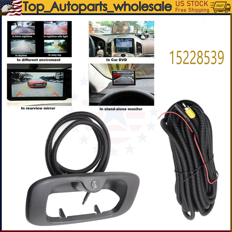 Tailgate Handle Backup Camera w/ wire for Chevy Silverado GMC Sierra 1999-2006  - Image 1 of 4