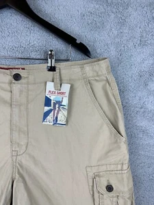 ARIZONA JEANS FLEX Mens Size 40 Classic Fit Cargo Shorts Stretch Preppy NEW - Picture 1 of 12