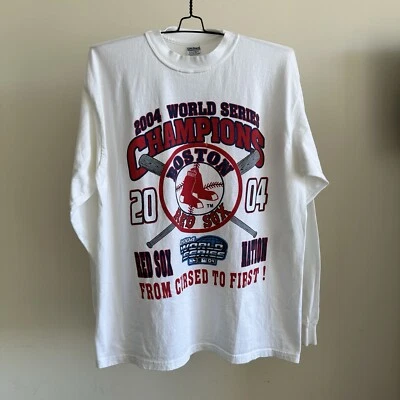 Vintage 2004 Boston Red Sox MLB World Series Champion T-Shirt Size XL Longsleeve - Image 1 of 4