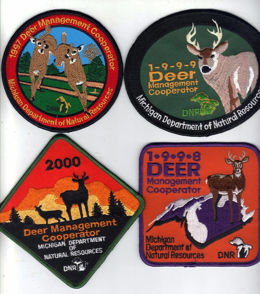 MICHIGAN DNR EXITOSO PARCHES CAZADOR DE CIERVOS (4 DIFERENTES) (1997-00)-OSO-TURQUÍA Foto 1 de 1