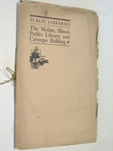 History Library Moline Illinois Rock Island Co IL 1904 Carnegie - Imagen 1 de 3