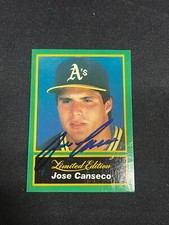 JOSE CANSECO Signed Autographed 1989 CMC Limited Edition Baseball Card A's #3