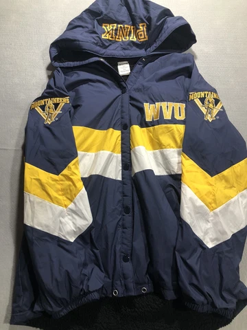 Victorias Secret PINK West Virginia Mountaineers Jacket Medium Fleece Lined Hood Cover