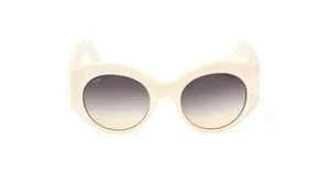 Tod's TO347 25B Beige Cream Round Plastic Sunglasses Frame 51-21-140 Retro Style - Picture 1 of 3