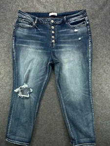 VERVET Los Angeles Jeans Damen Plus 18 Boyfriend Jeans Hi Rise Button Fly 40x28 - Bild 1 von 13