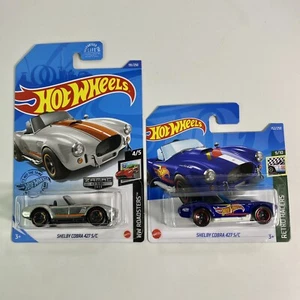 2020 Hot Wheels Zamac Shelby Cobra 427 S/C & 2022 Retro Racers 1:64 Diecast Cars - Picture 1 of 11